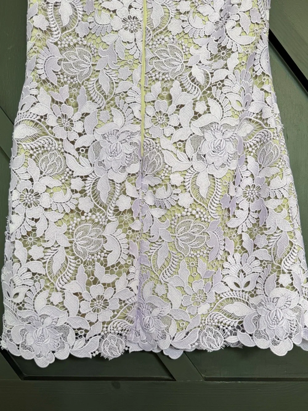 NWT MILLY 3D Garden Lace Sleeveless Mini Dress in Lilac, Size 6 - Picture 10 of 13